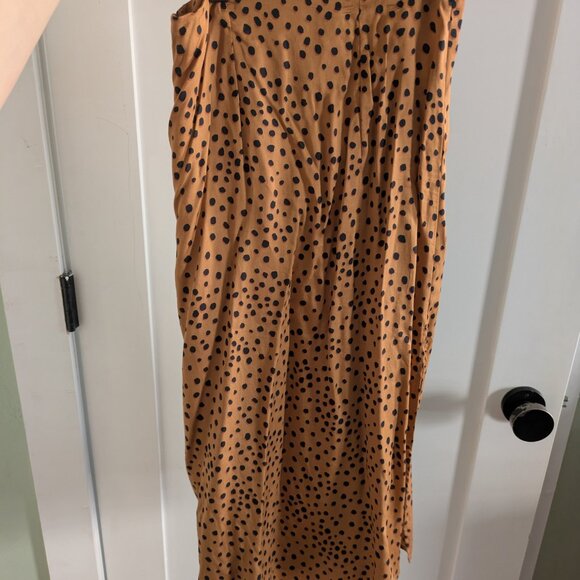 Marine Layer Zaria Midi Slip Skirt Abstract Cheetah Print Slit Leopard 0 - Picture 3 of 4